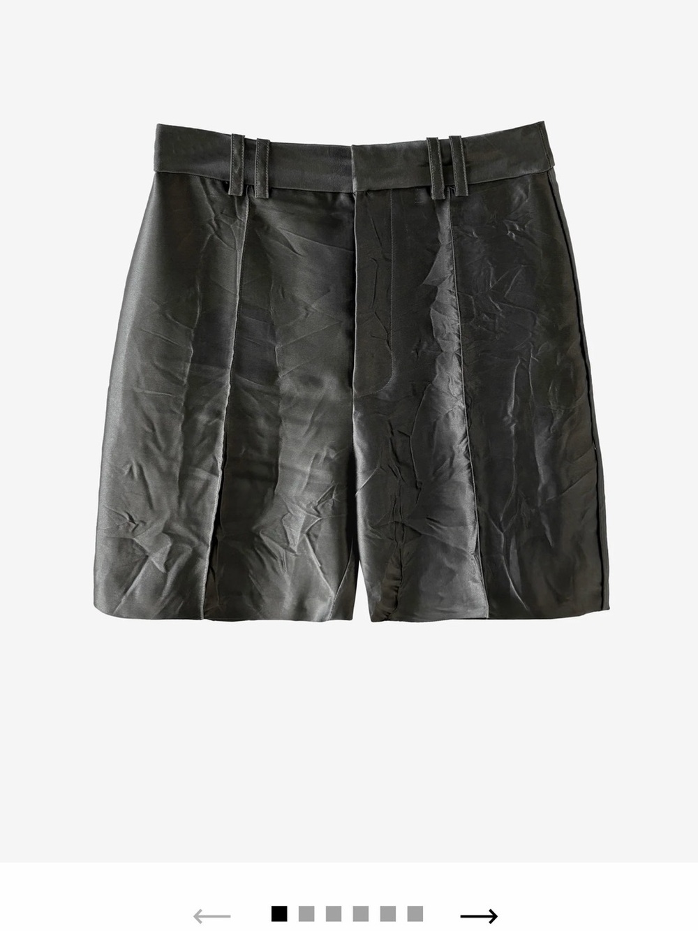 Grace Ling Crinkled Satin Shorts